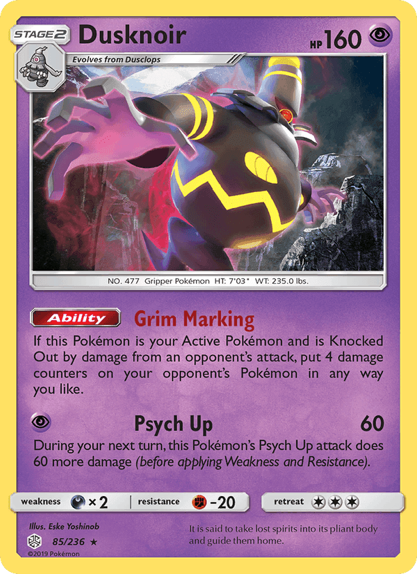 Dusknoir, card 85 from Cosmic Eclipse