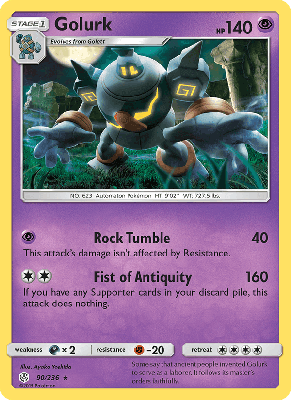 Golurk, card 90 from Cosmic Eclipse