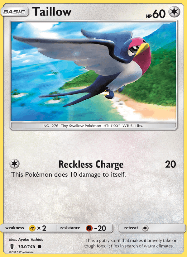 Taillow, card 103 from Guardians Rising