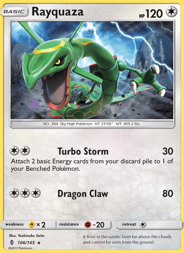 Rayquaza, card 106 from Guardians Rising