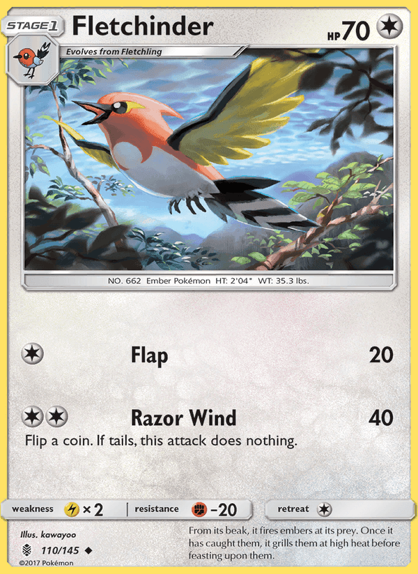 Fletchinder, card 110 from Guardians Rising