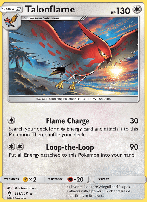 Talonflame, card 111 from Guardians Rising