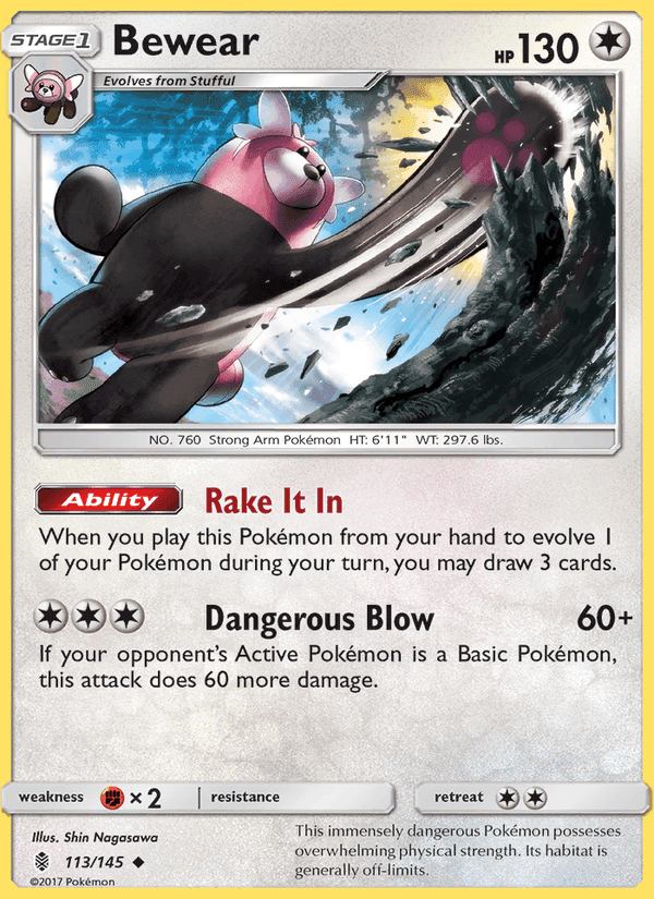 Bewear, card 113 from Guardians Rising