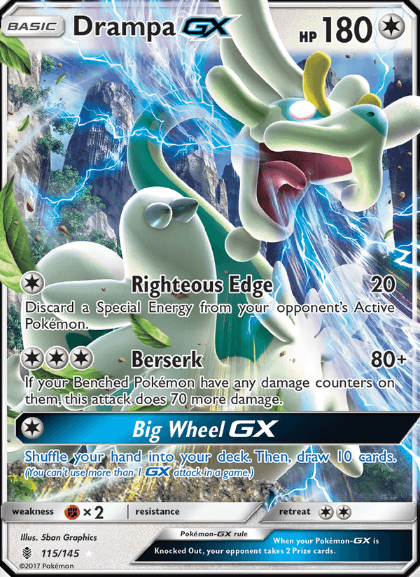 Drampa GX, card 115 from Guardians Rising