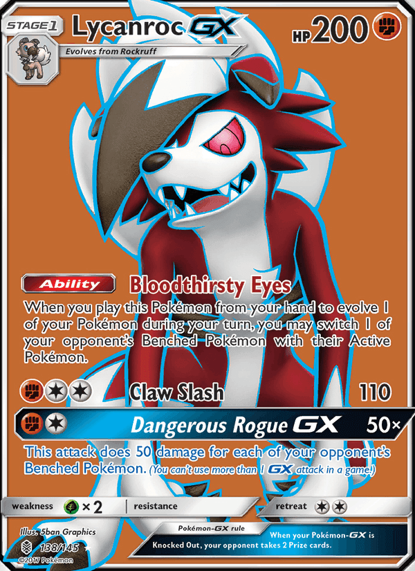 Lycanroc GX, card 138 from Guardians Rising