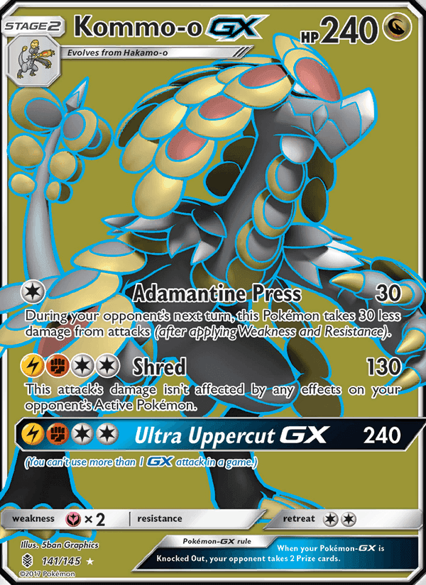 Kommo-o GX, card 141 from Guardians Rising