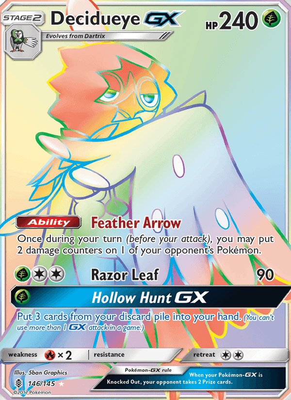 Decidueye GX, card 146 from Guardians Rising