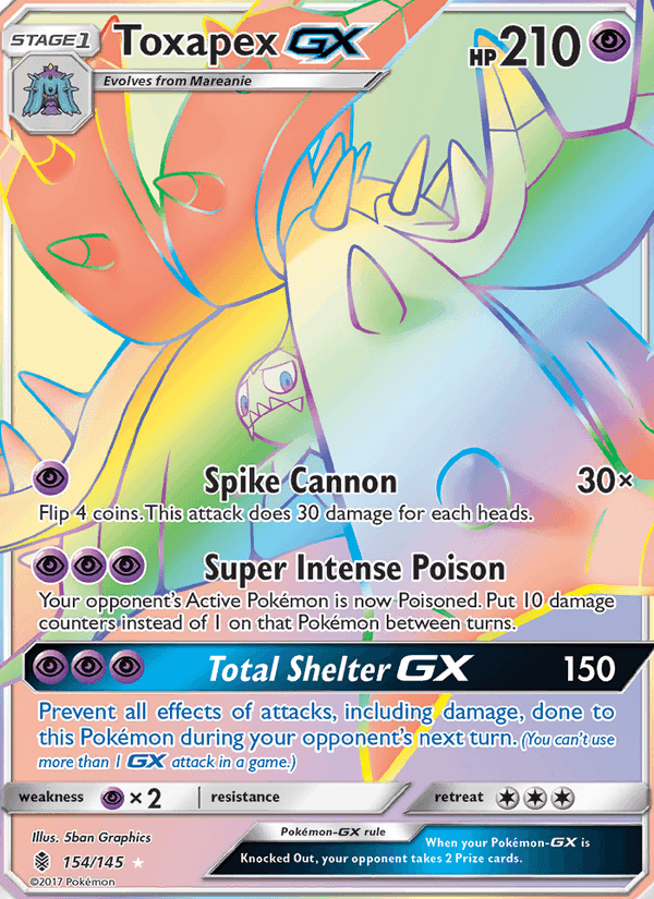 Toxapex GX, card 154 from Guardians Rising
