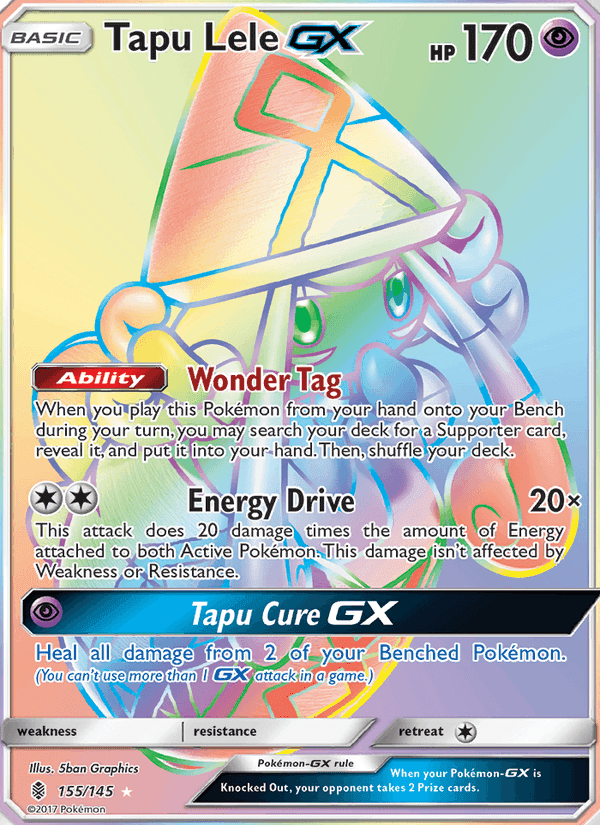Tapu Lele GX, card 155 from Guardians Rising