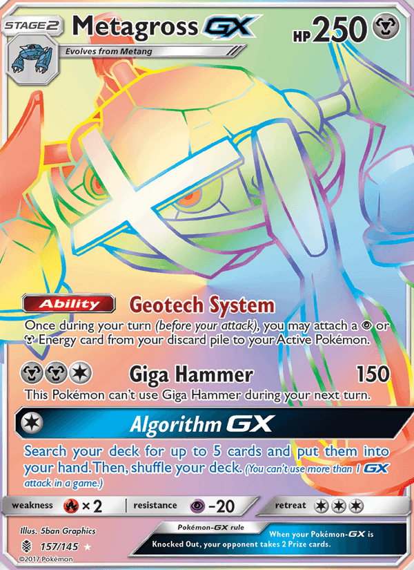 Metagross GX, card 157 from Guardians Rising