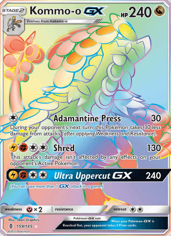 Kommo-o GX, card 159 from Guardians Rising