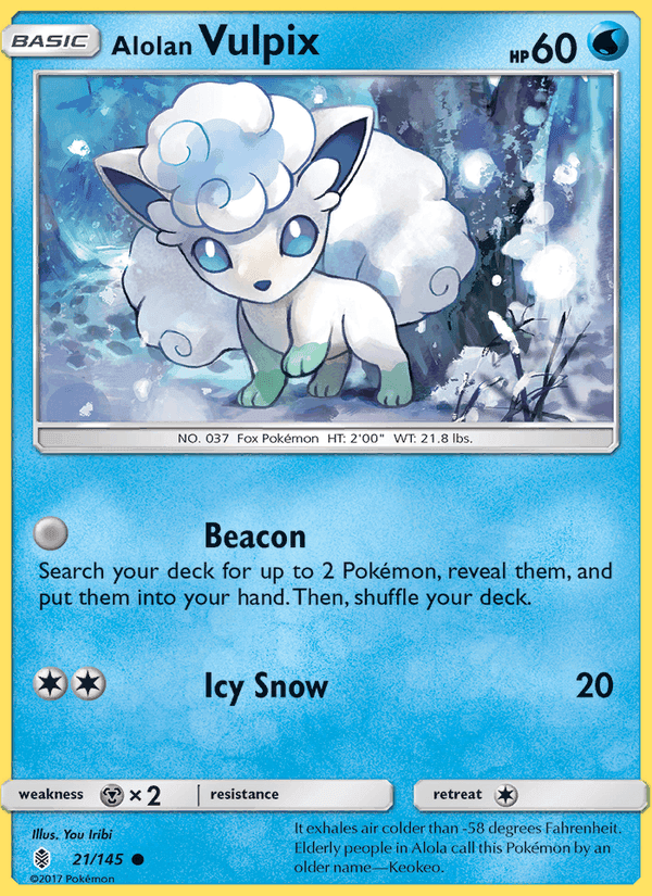 Guardians Rising の 21 番、Alolan Vulpix