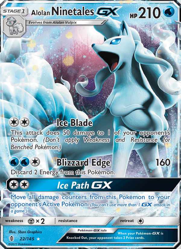 Guardians Rising の 22 番、Alolan Ninetales GX