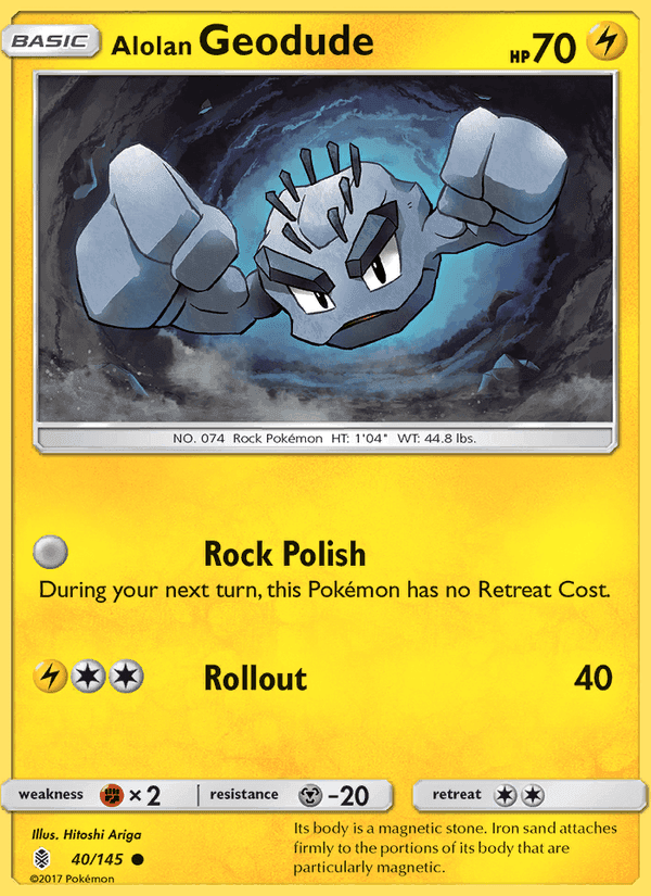 Alolan Geodude, card 40 from Guardians Rising
