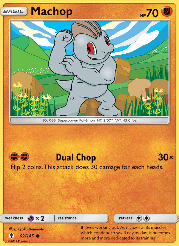 Machop, card 62 from Guardians Rising