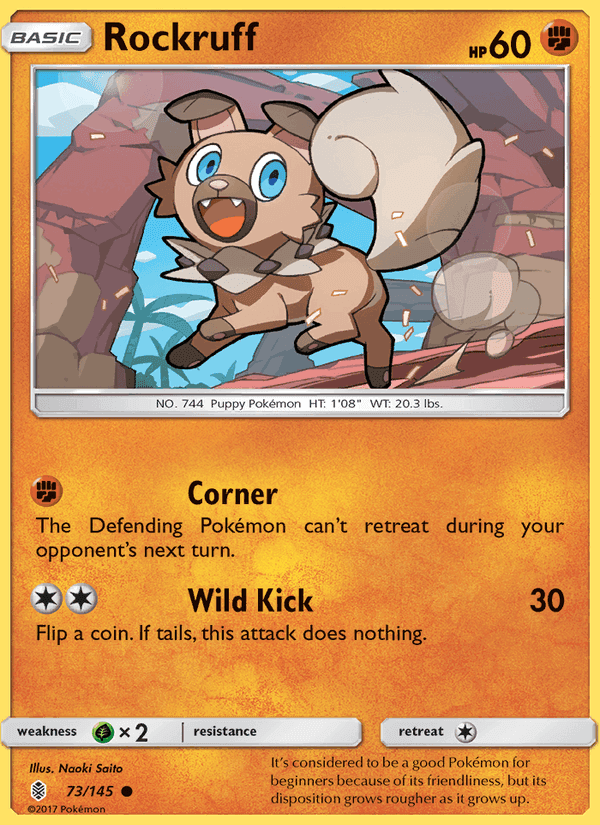 Rockruff, card 73 from Guardians Rising
