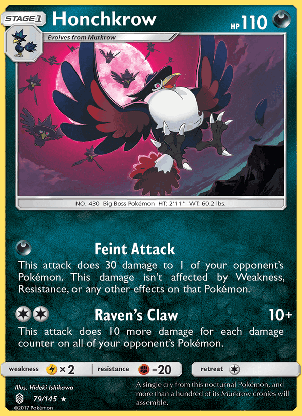 Honchkrow, card 79 from Guardians Rising