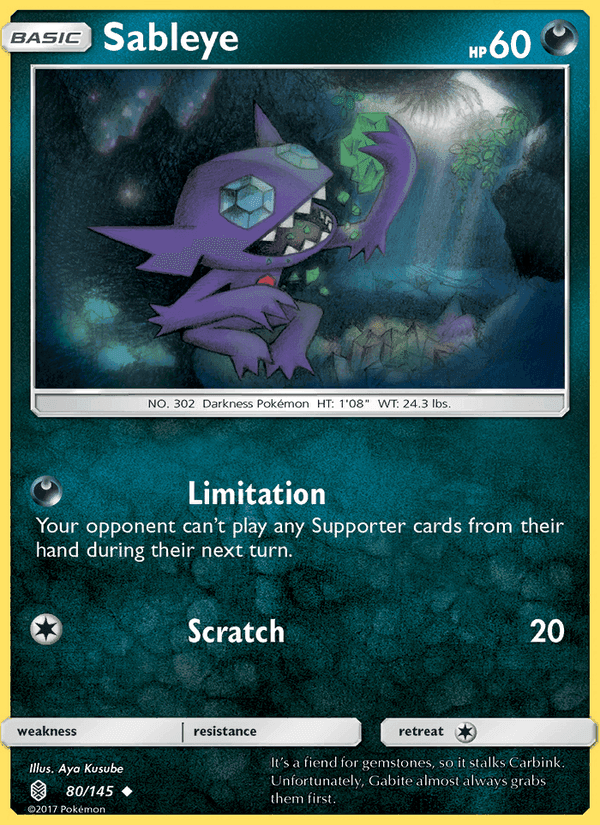 Sableye, card 80 from Guardians Rising