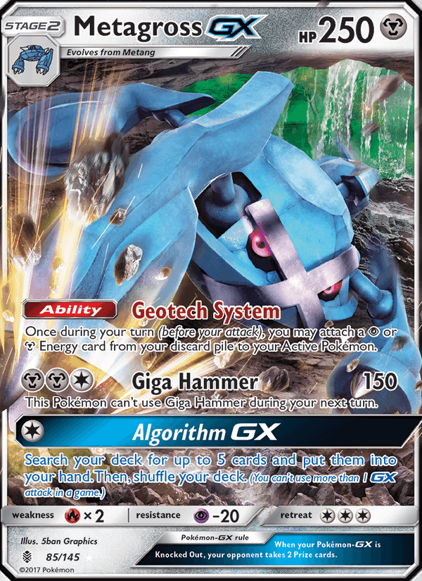Metagross GX, card 85 from Guardians Rising