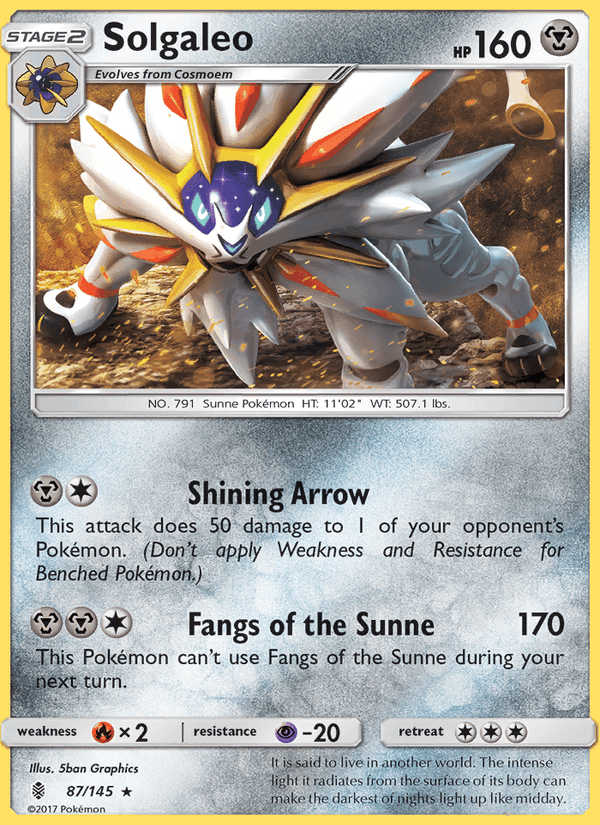 Solgaleo, card 87 from Guardians Rising