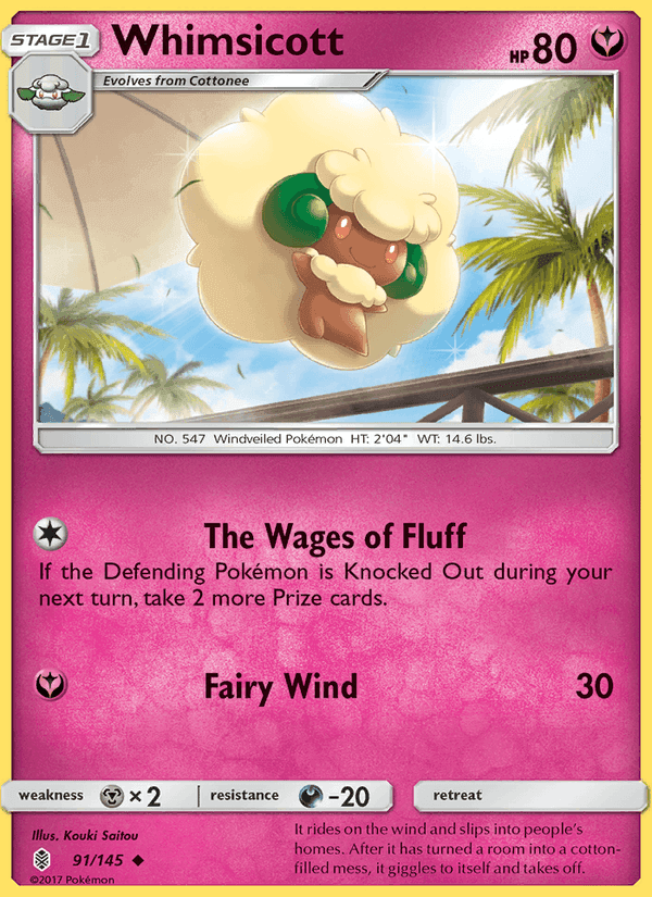 Whimsicott, card 91 from Guardians Rising