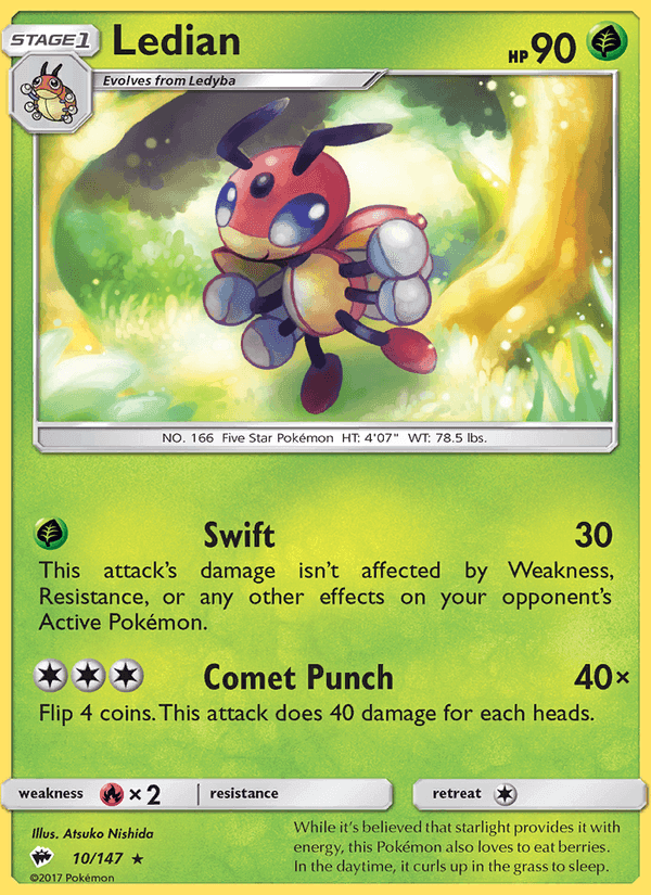Ledian, card 10 from Burning Shadows