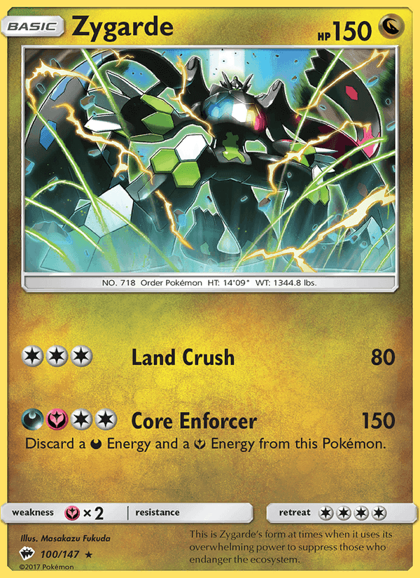 Zygarde, card 100 from Burning Shadows
