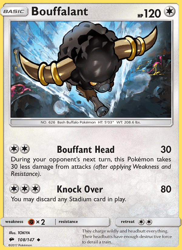 Bouffalant, card 108 from Burning Shadows