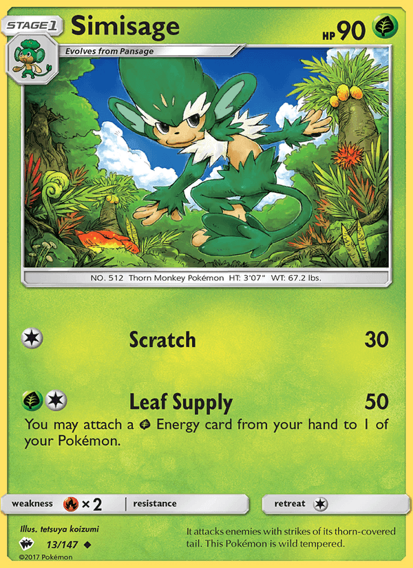 Simisage, card 13 from Burning Shadows