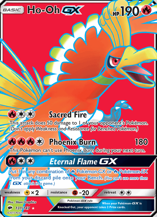 Ho-Oh GX, card 131 from Burning Shadows