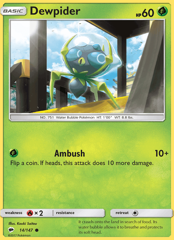 Dewpider, card 14 from Burning Shadows
