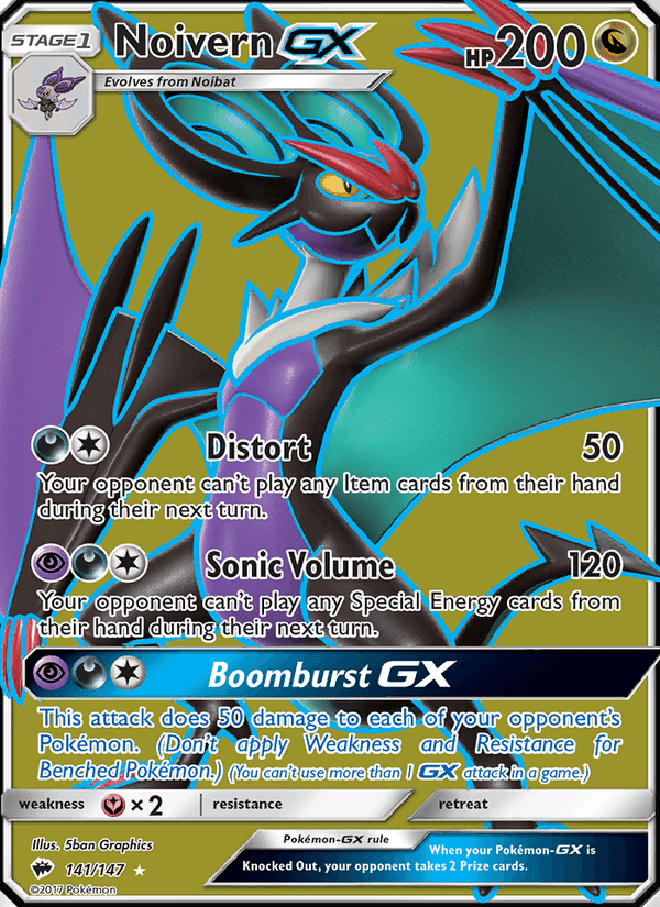 Noivern GX, card 141 from Burning Shadows