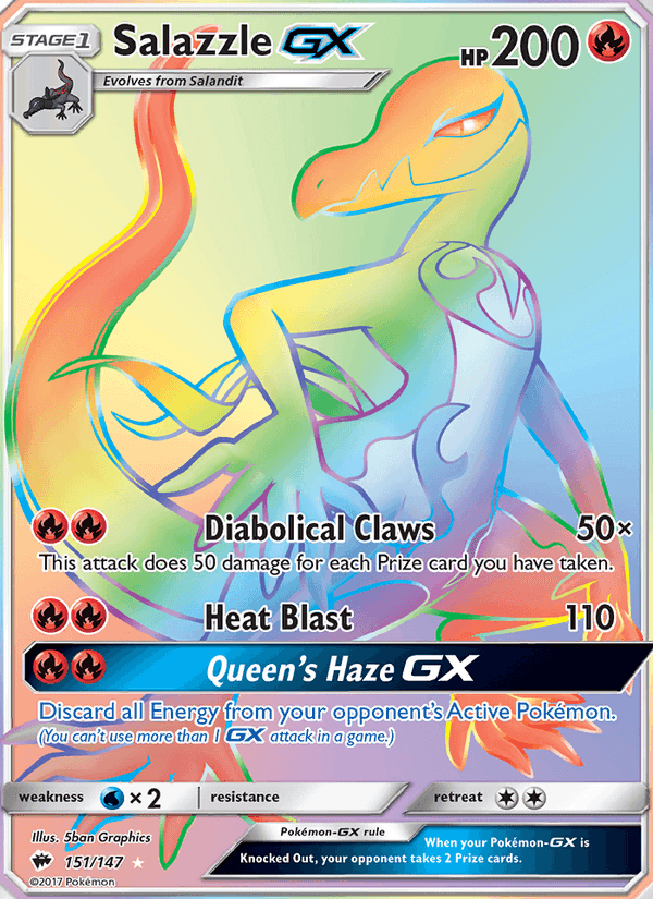 Salazzle GX, card 151 from Burning Shadows