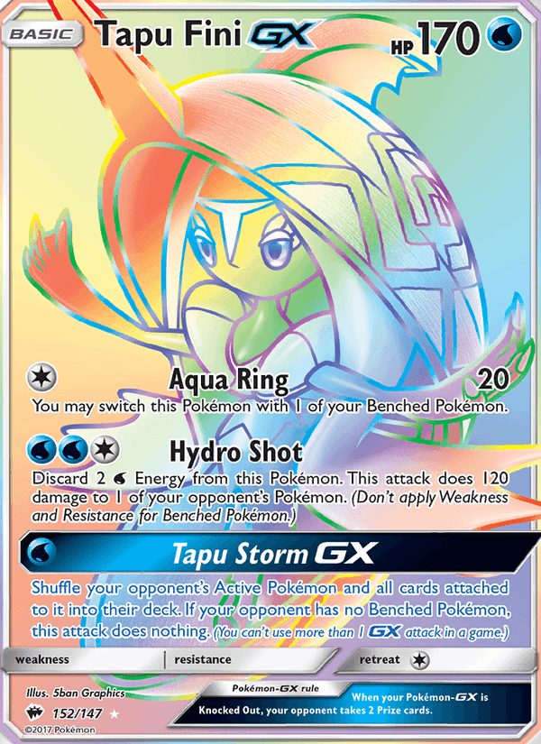 Tapu Fini GX, card 152 from Burning Shadows