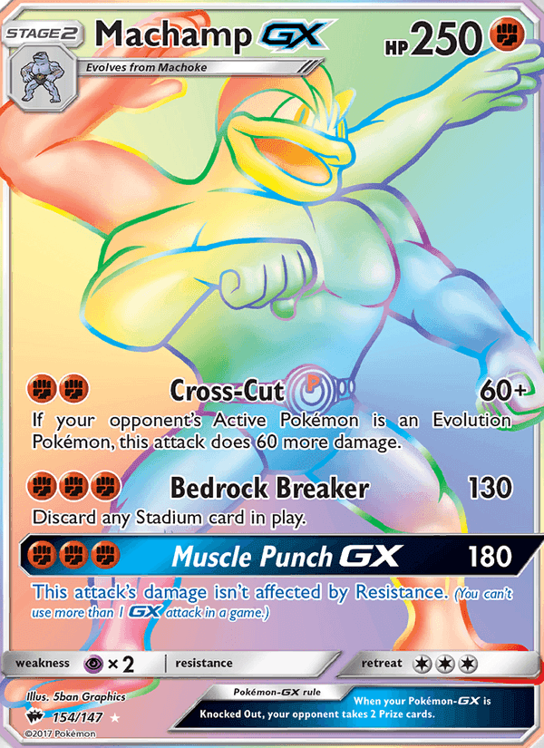 Machamp GX, card 154 from Burning Shadows