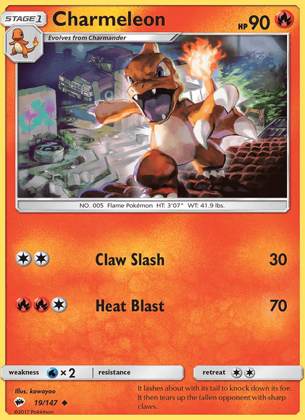 Charmeleon, card 19 from Burning Shadows