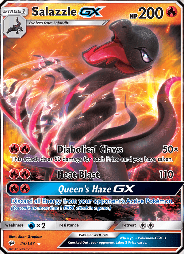 Salazzle GX, card 25 from Burning Shadows