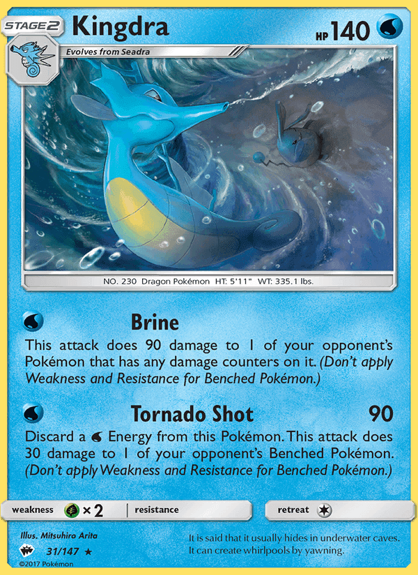 Kingdra, card 31 from Burning Shadows