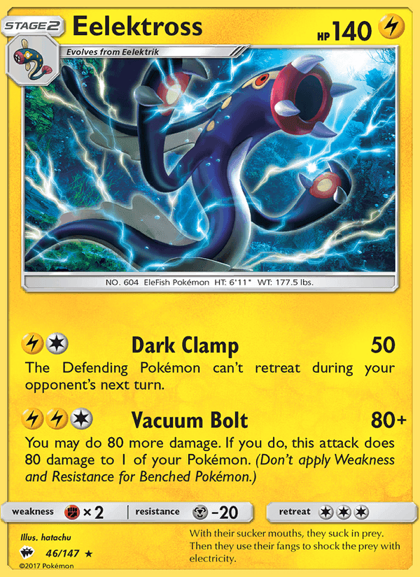 Eelektross, card 46 from Burning Shadows