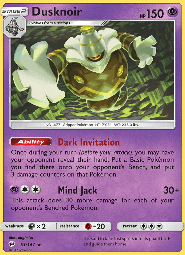 Burning Shadows の 53 番、Dusknoir