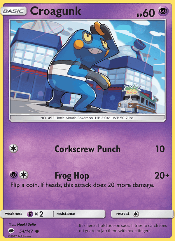 Croagunk, card 54 from Burning Shadows