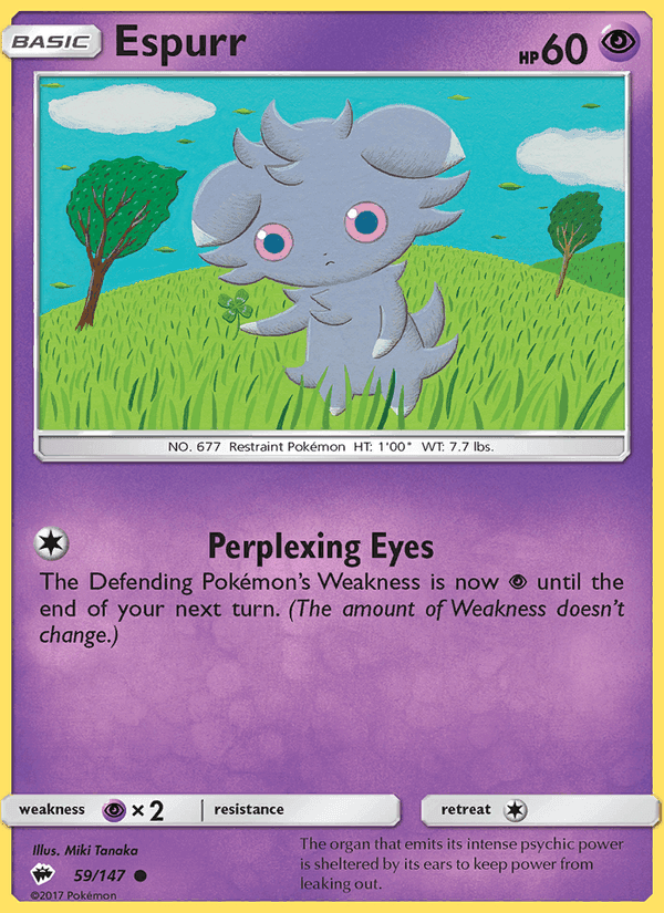 Espurr, carta 59 de Burning Shadows