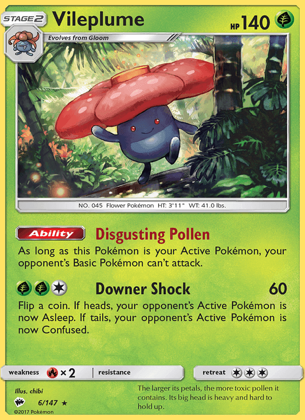 Vileplume, carta 6 di Burning Shadows
