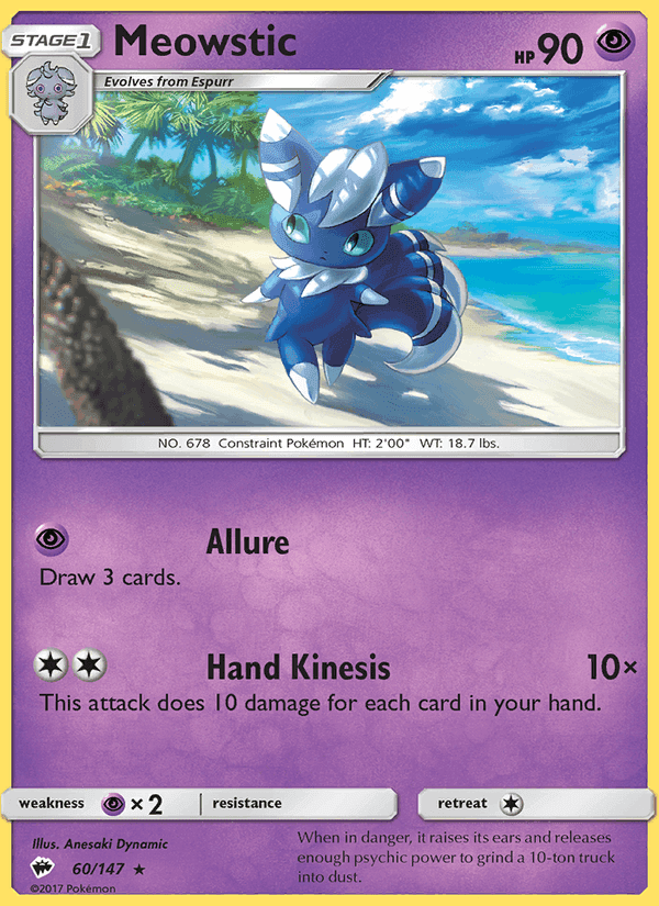 Meowstic, carte 60 de Burning Shadows