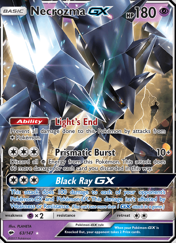 Necrozma GX, card 63 from Burning Shadows