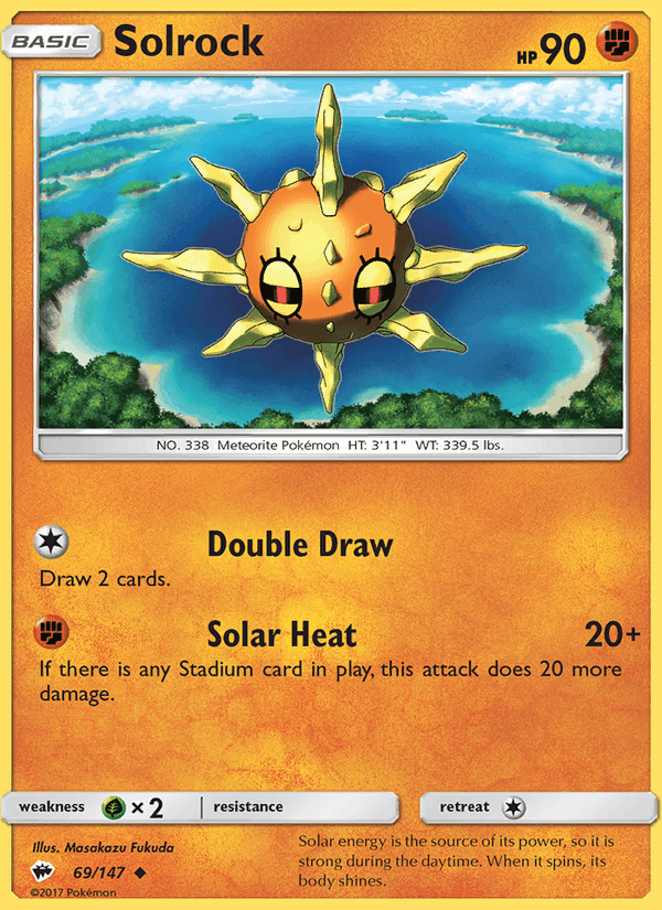 Solrock, card 69 from Burning Shadows