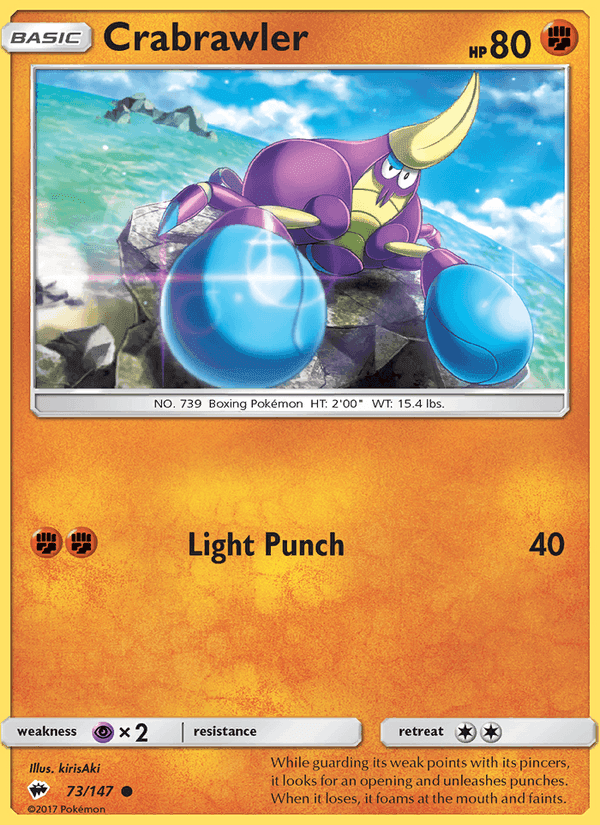 Crabrawler, card 73 from Burning Shadows