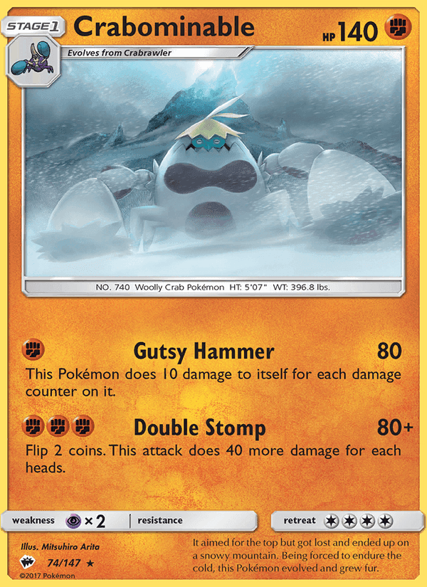 Crabominable, card 74 from Burning Shadows