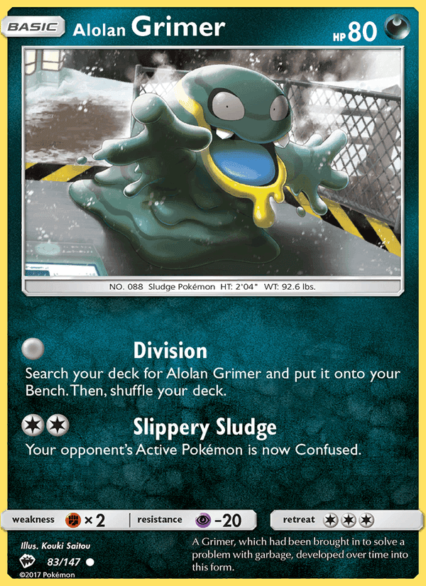 Alolan Grimer, card 83 from Burning Shadows