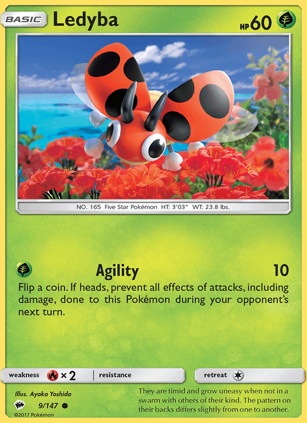 Ledyba, card 9 from Burning Shadows